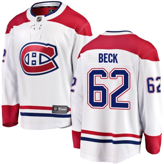 Owen Beck Montreal Canadiens Breakaway Away Fanatics Branded Jersey - White