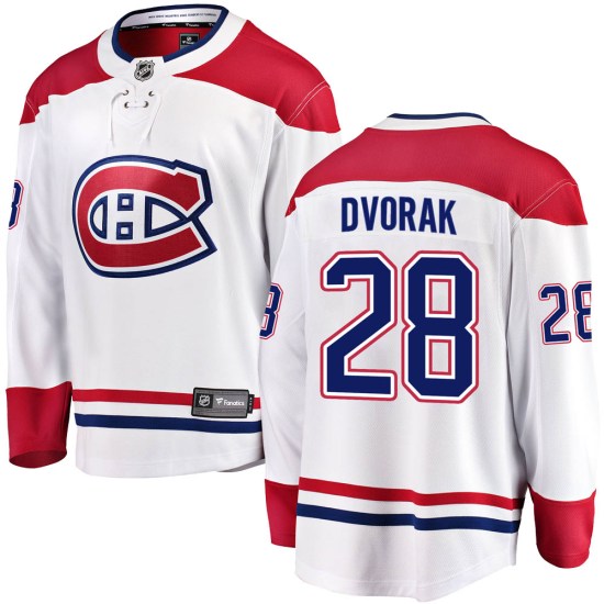 Christian Dvorak Montreal Canadiens Breakaway Away Fanatics Branded Jersey - White