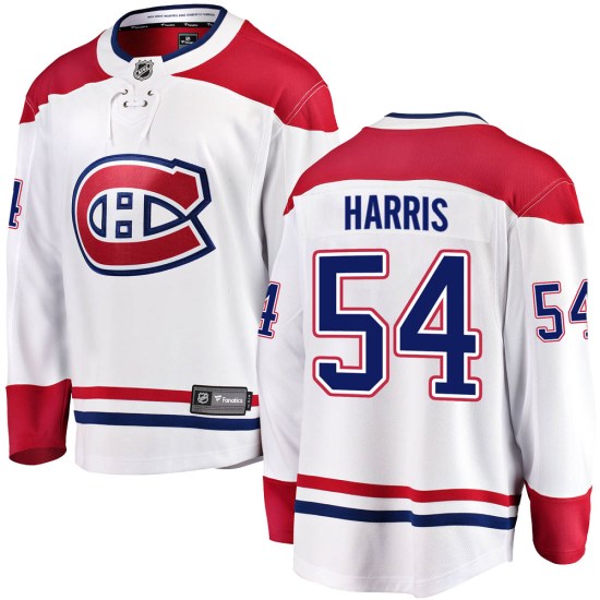 Jordan Harris Montreal Canadiens Breakaway Away Fanatics Branded Jersey - White