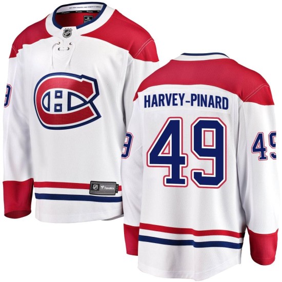 Rafael Harvey-Pinard Montreal Canadiens Breakaway Away Fanatics Branded Jersey - White