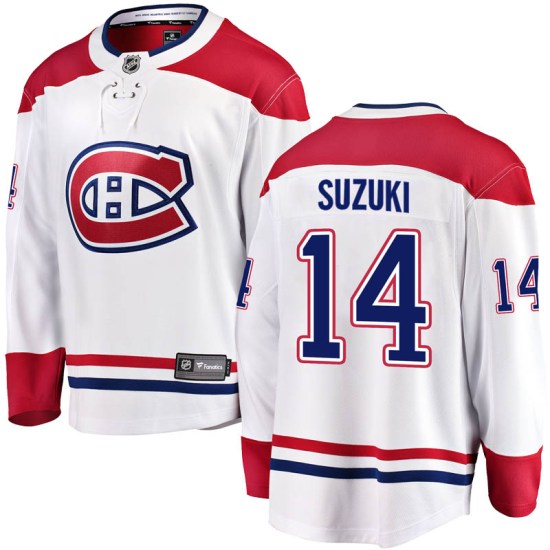 Nick Suzuki Montreal Canadiens Breakaway Away Fanatics Branded Jersey - White