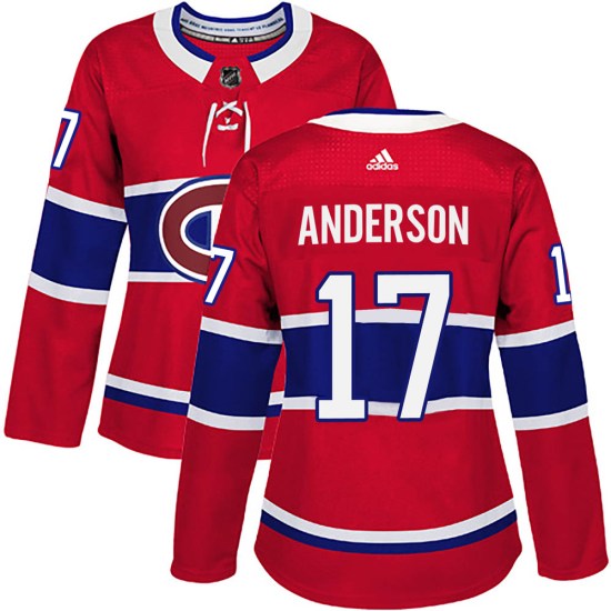 Josh Anderson Montreal Canadiens Women's Authentic Home Adidas Jersey - Red