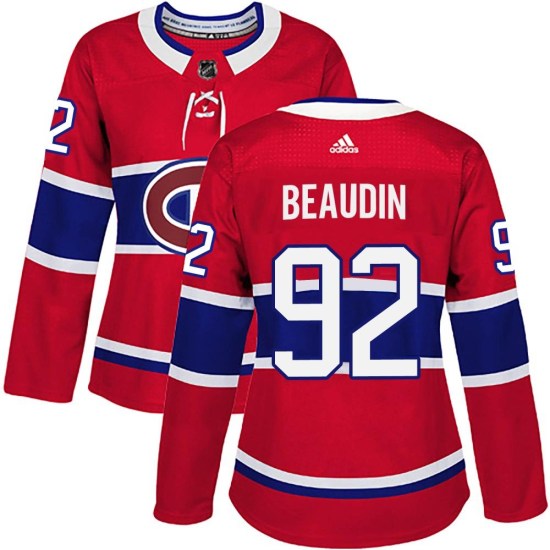 Nicolas Beaudin Montreal Canadiens Women's Authentic Home Adidas Jersey - Red