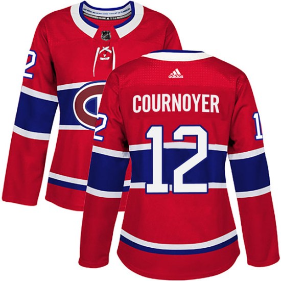 Yvan Cournoyer Montreal Canadiens Women's Authentic Home Adidas Jersey - Red