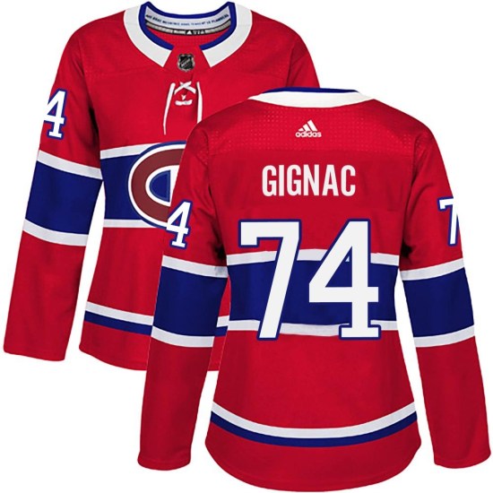 Brandon Gignac Montreal Canadiens Women's Authentic Home Adidas Jersey - Red