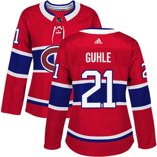Kaiden Guhle Montreal Canadiens Women's Authentic Home Adidas Jersey - Red
