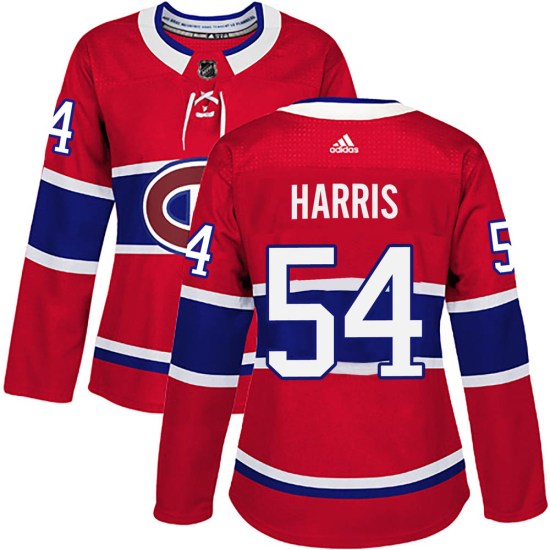 Jordan Harris Montreal Canadiens Women's Authentic Home Adidas Jersey - Red