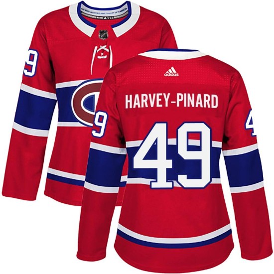 Rafael Harvey-Pinard Montreal Canadiens Women's Authentic Home Adidas Jersey - Red