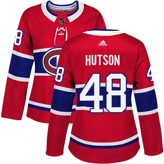 Lane Hutson Montreal Canadiens Women's Authentic Home Adidas Jersey - Red
