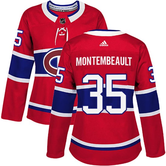 Sam Montembeault Montreal Canadiens Women's Authentic Home Adidas Jersey - Red