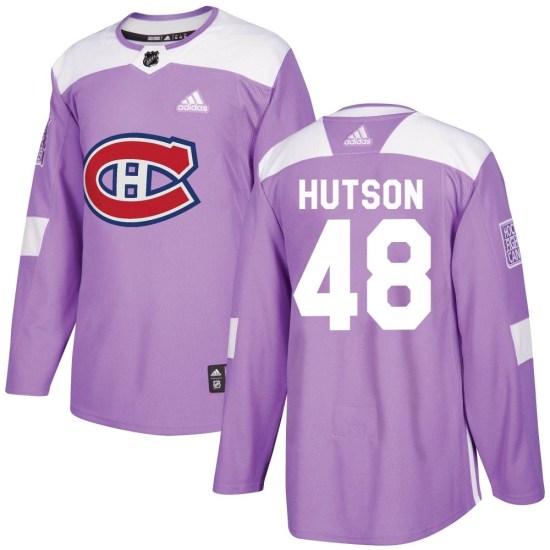 Lane Hutson Montreal Canadiens Youth Authentic Fights Cancer Practice Adidas Jersey - Purple