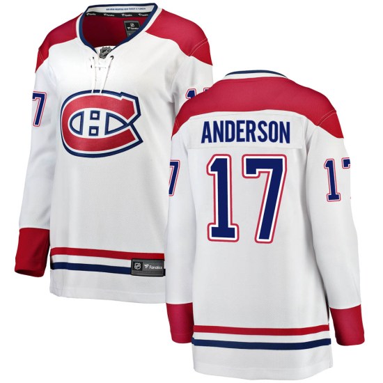 Josh Anderson Montreal Canadiens Women's Breakaway Away Fanatics Branded Jersey - White