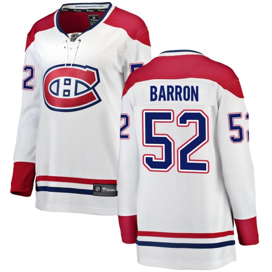Justin Barron Montreal Canadiens Women's Breakaway Away Fanatics Branded Jersey - White