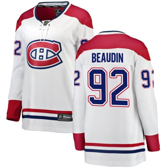 Nicolas Beaudin Montreal Canadiens Women's Breakaway Away Fanatics Branded Jersey - White
