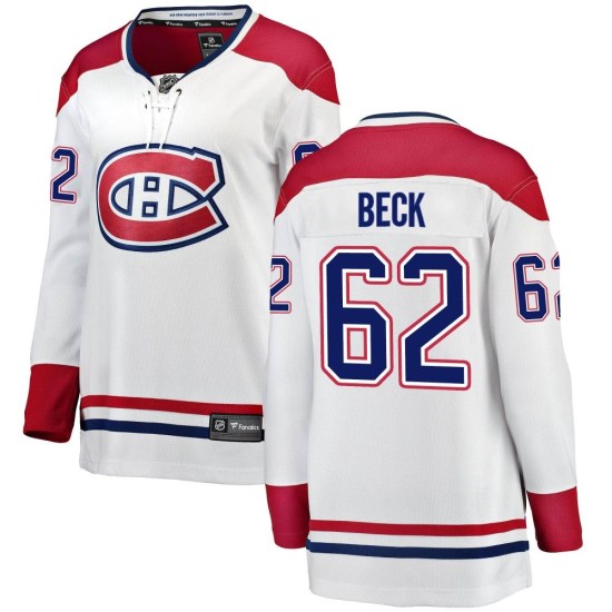 Owen Beck Montreal Canadiens Women's Breakaway Away Fanatics Branded Jersey - White