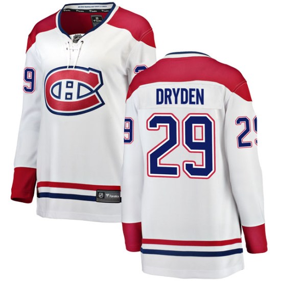 Ken Dryden Montreal Canadiens Women's Breakaway Away Fanatics Branded Jersey - White