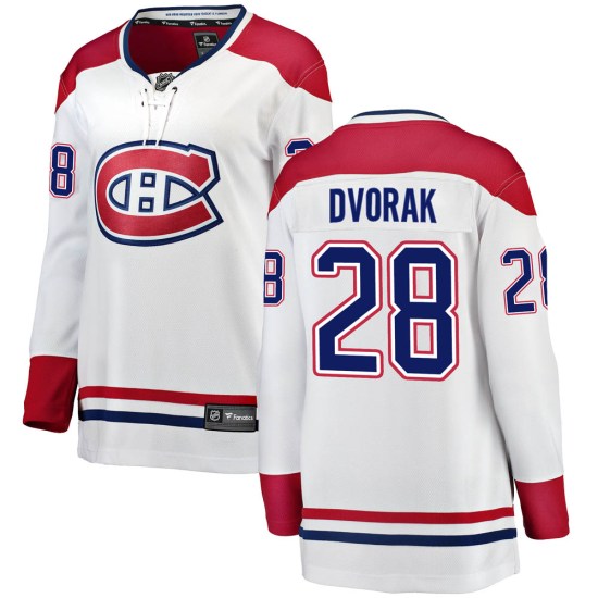 Christian Dvorak Montreal Canadiens Women's Breakaway Away Fanatics Branded Jersey - White
