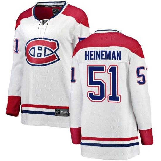 Emil Heineman Montreal Canadiens Women's Breakaway Away Fanatics Branded Jersey - White
