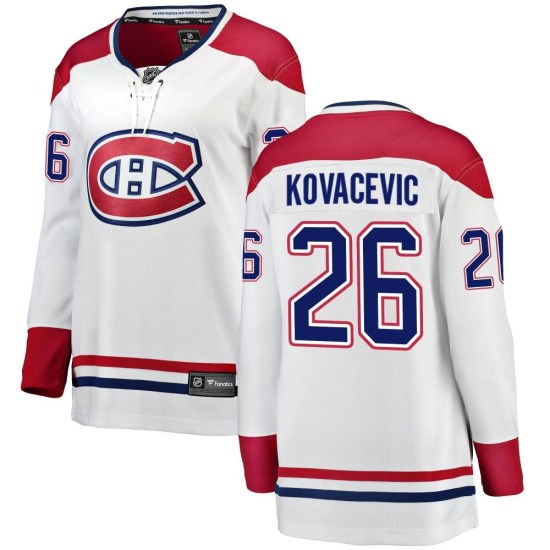 Johnathan Kovacevic Montreal Canadiens Women's Breakaway Away Fanatics Branded Jersey - White