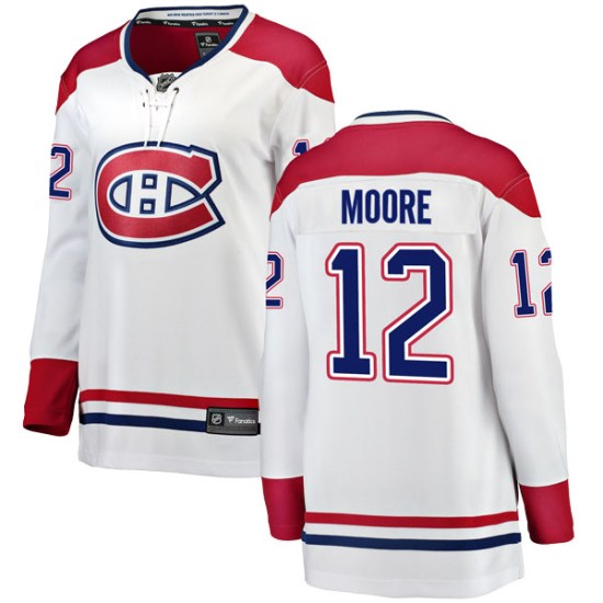 Dickie Moore Montreal Canadiens Women's Breakaway Away Fanatics Branded Jersey - White