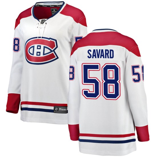 David Savard Montreal Canadiens Women's Breakaway Away Fanatics Branded Jersey - White