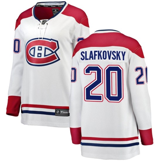 Juraj Slafkovsky Montreal Canadiens Women's Breakaway Away Fanatics Branded Jersey - White