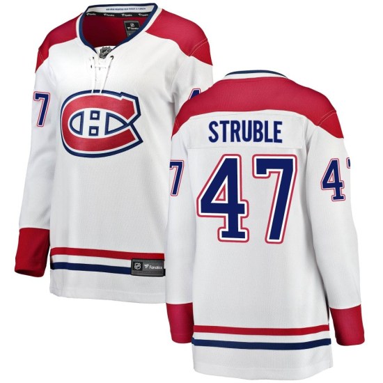 Jayden Struble Montreal Canadiens Women's Breakaway Away Fanatics Branded Jersey - White