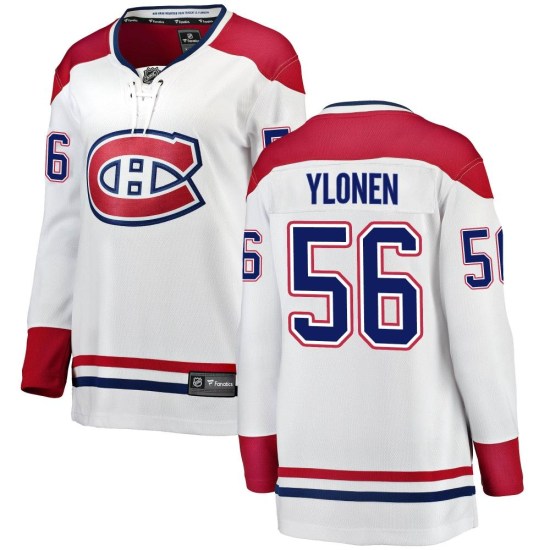 Jesse Ylonen Montreal Canadiens Women's Breakaway Away Fanatics Branded Jersey - White