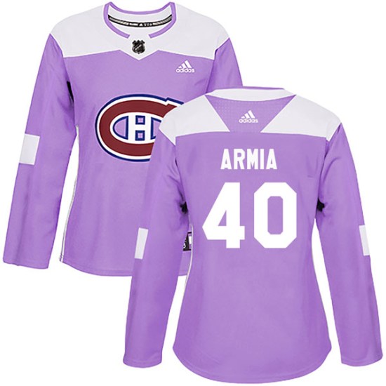 Joel Armia Montreal Canadiens Women's Authentic Fights Cancer Practice Adidas Jersey - Purple