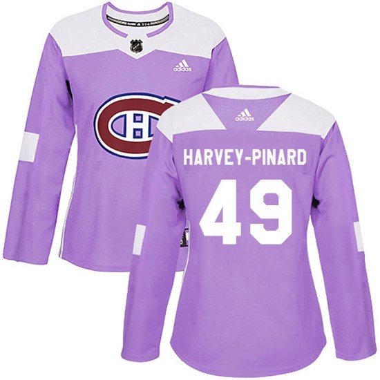 Rafael Harvey-Pinard Montreal Canadiens Women's Authentic Fights Cancer Practice Adidas Jersey - Purple