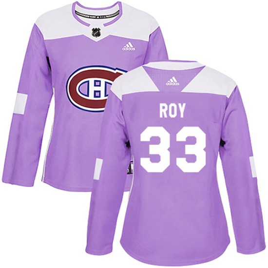 Patrick Roy Montreal Canadiens Women's Authentic Fights Cancer Practice Adidas Jersey - Purple