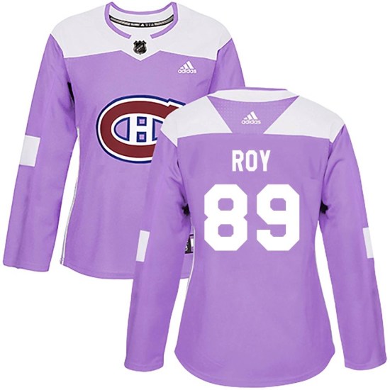 Joshua Roy Montreal Canadiens Women's Authentic Fights Cancer Practice Adidas Jersey - Purple