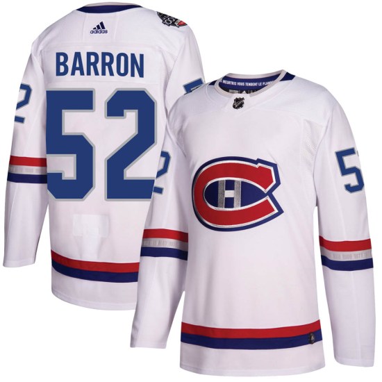Justin Barron Montreal Canadiens Authentic 2017 100 Classic Adidas Jersey - White