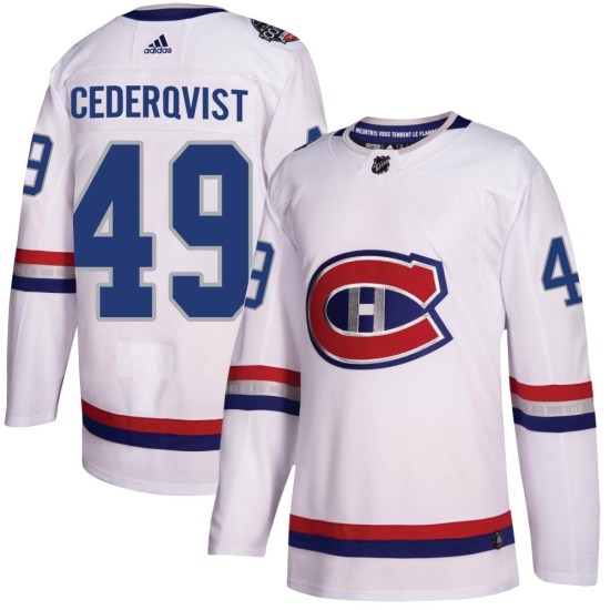 Filip Cederqvist Montreal Canadiens Authentic 2017 100 Classic Adidas Jersey - White
