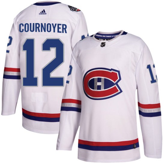 Yvan Cournoyer Montreal Canadiens Authentic 2017 100 Classic Adidas Jersey - White