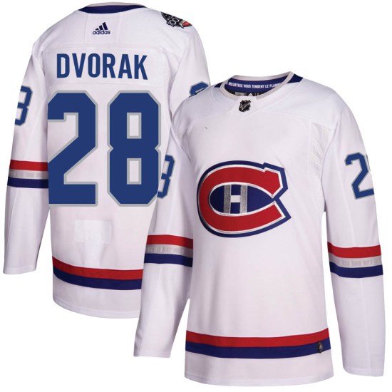 Christian Dvorak Montreal Canadiens Authentic 2017 100 Classic Adidas Jersey - White
