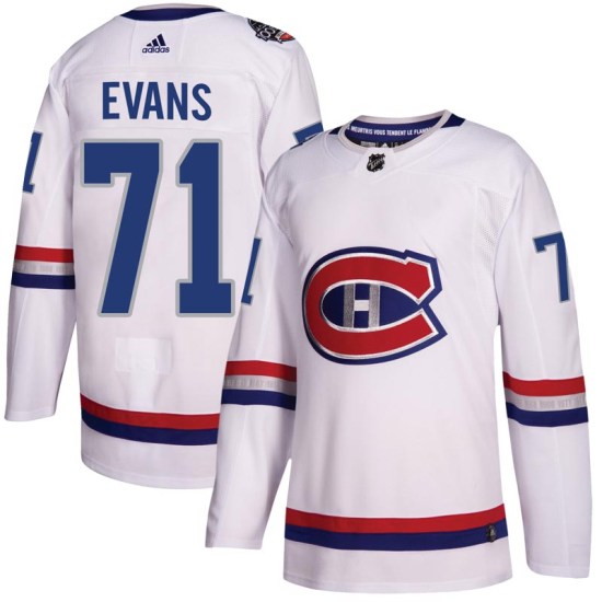 Jake Evans Montreal Canadiens Authentic 2017 100 Classic Adidas Jersey - White