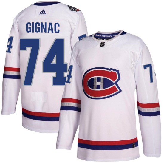 Brandon Gignac Montreal Canadiens Authentic 2017 100 Classic Adidas Jersey - White