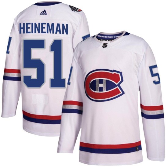 Emil Heineman Montreal Canadiens Authentic 2017 100 Classic Adidas Jersey - White