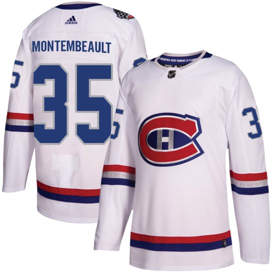 Sam Montembeault Montreal Canadiens Authentic 2017 100 Classic Adidas Jersey - White
