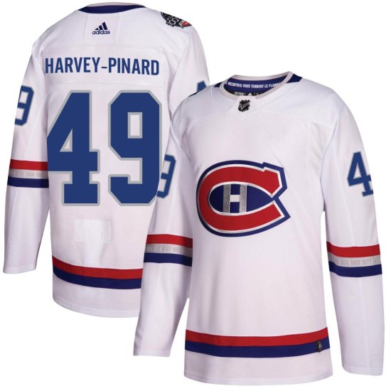 Rafael Harvey-Pinard Montreal Canadiens Youth Authentic 2017 100 Classic Adidas Jersey - White
