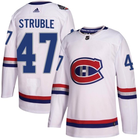 Jayden Struble Montreal Canadiens Youth Authentic 2017 100 Classic Adidas Jersey - White