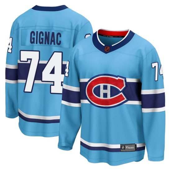 Brandon Gignac Montreal Canadiens Breakaway Special Edition 2.0 Fanatics Branded Jersey - Light Blue