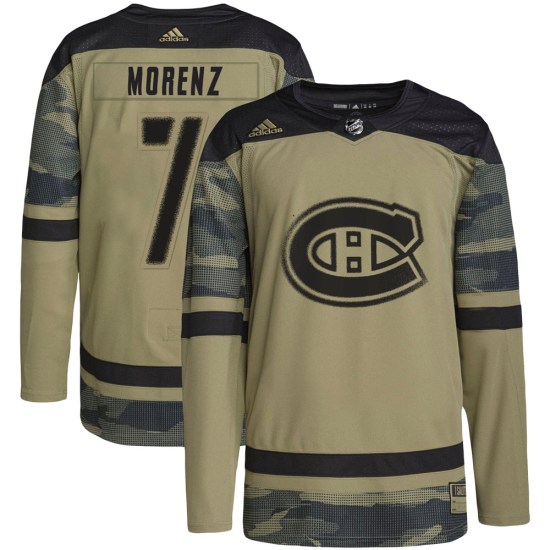 Howie Morenz Montreal Canadiens Authentic Military Appreciation Practice Adidas Jersey - Camo