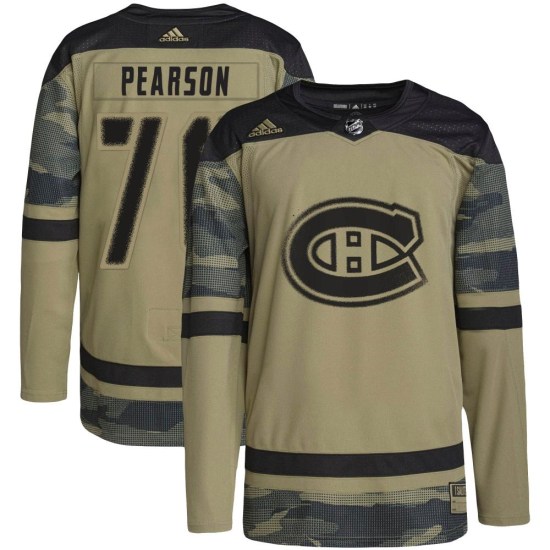 Tanner Pearson Montreal Canadiens Authentic Military Appreciation Practice Adidas Jersey - Camo
