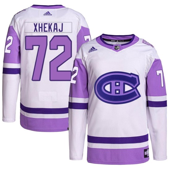 Arber Xhekaj Montreal Canadiens Youth Authentic Hockey Fights Cancer Primegreen Adidas Jersey - White/Purple