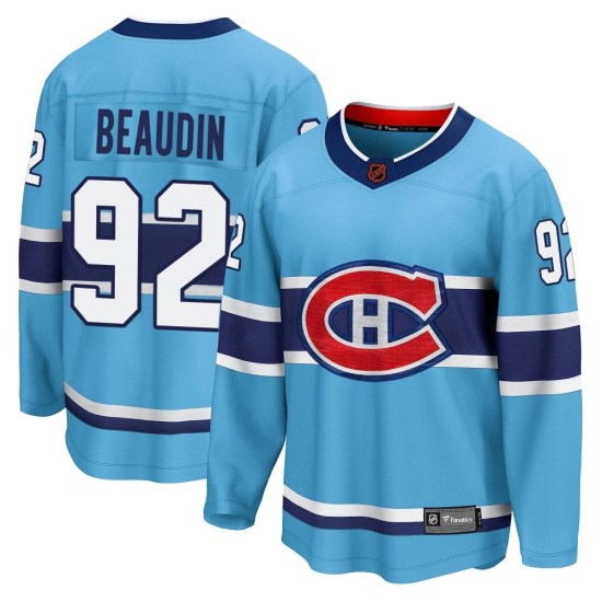 Nicolas Beaudin Montreal Canadiens Youth Breakaway Special Edition 2.0 Fanatics Branded Jersey - Light Blue