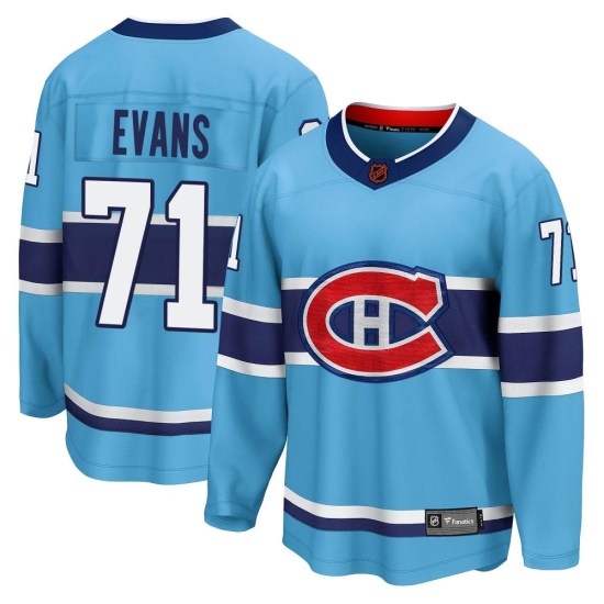 Jake Evans Montreal Canadiens Youth Breakaway Special Edition 2.0 Fanatics Branded Jersey - Light Blue