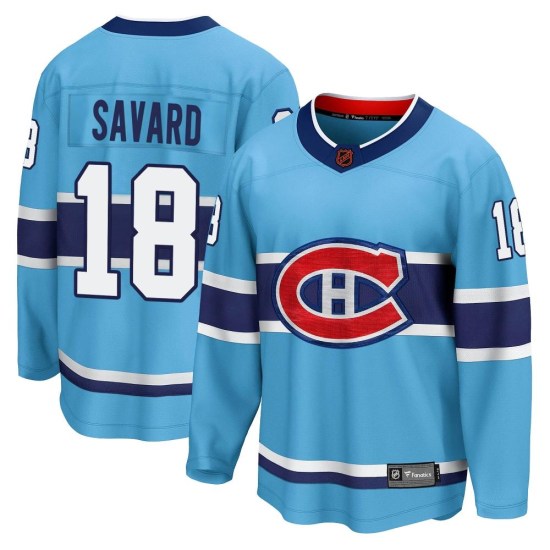 Serge Savard Montreal Canadiens Youth Breakaway Special Edition 2.0 Fanatics Branded Jersey - Light Blue