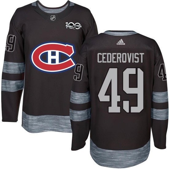 Filip Cederqvist Montreal Canadiens Youth Authentic 1917-2017 100th Anniversary Jersey - Black